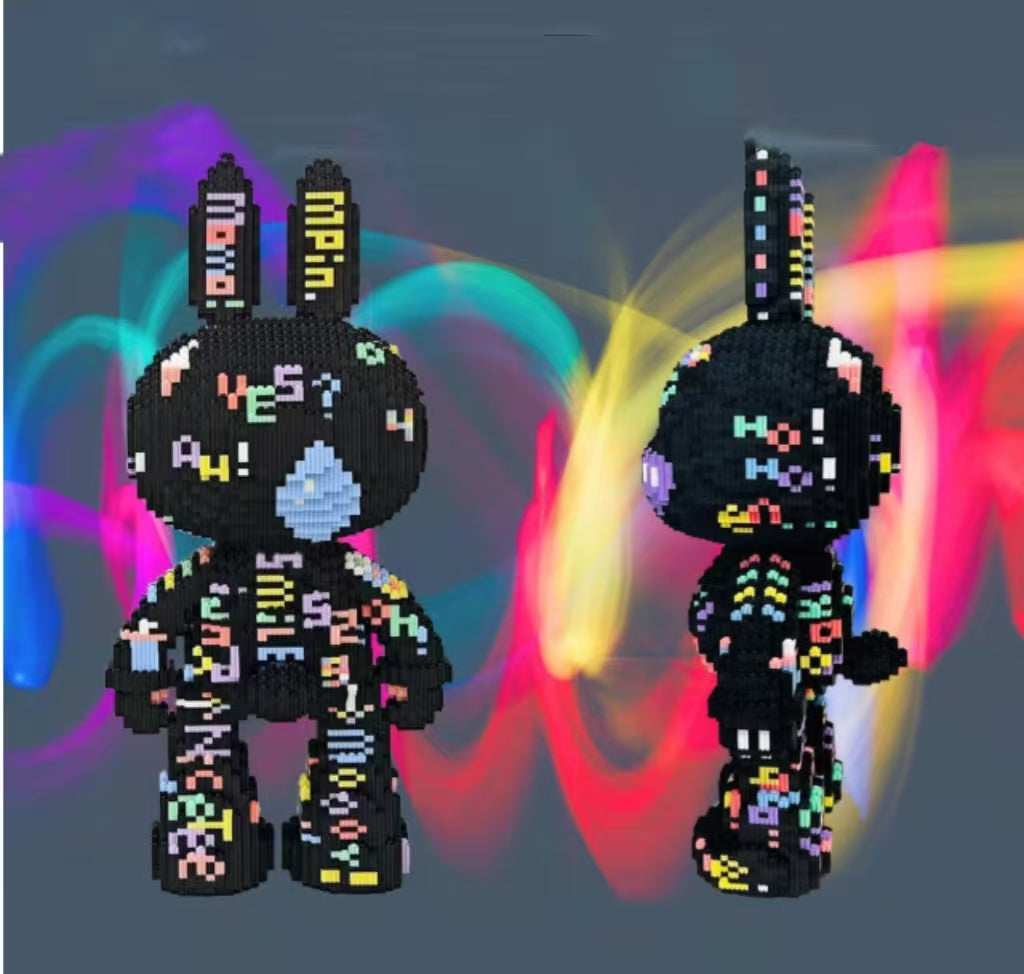 Animal Graffiti Skeleton Rabbit Micro Building Blocks Set