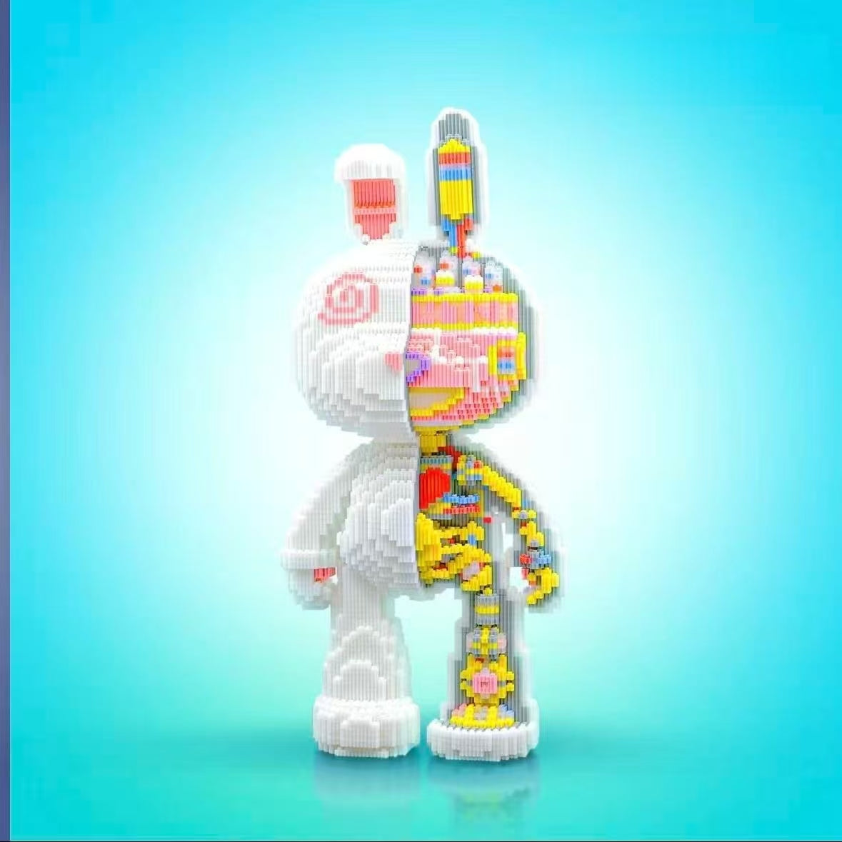 Animal Graffiti Skeleton Rabbit Micro Building Blocks Set